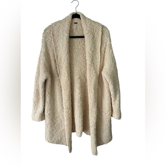 Free People Sweaters - Free People Oversized Chunky Knit Cozy Teddy Fall Layering Open Cardigan XS